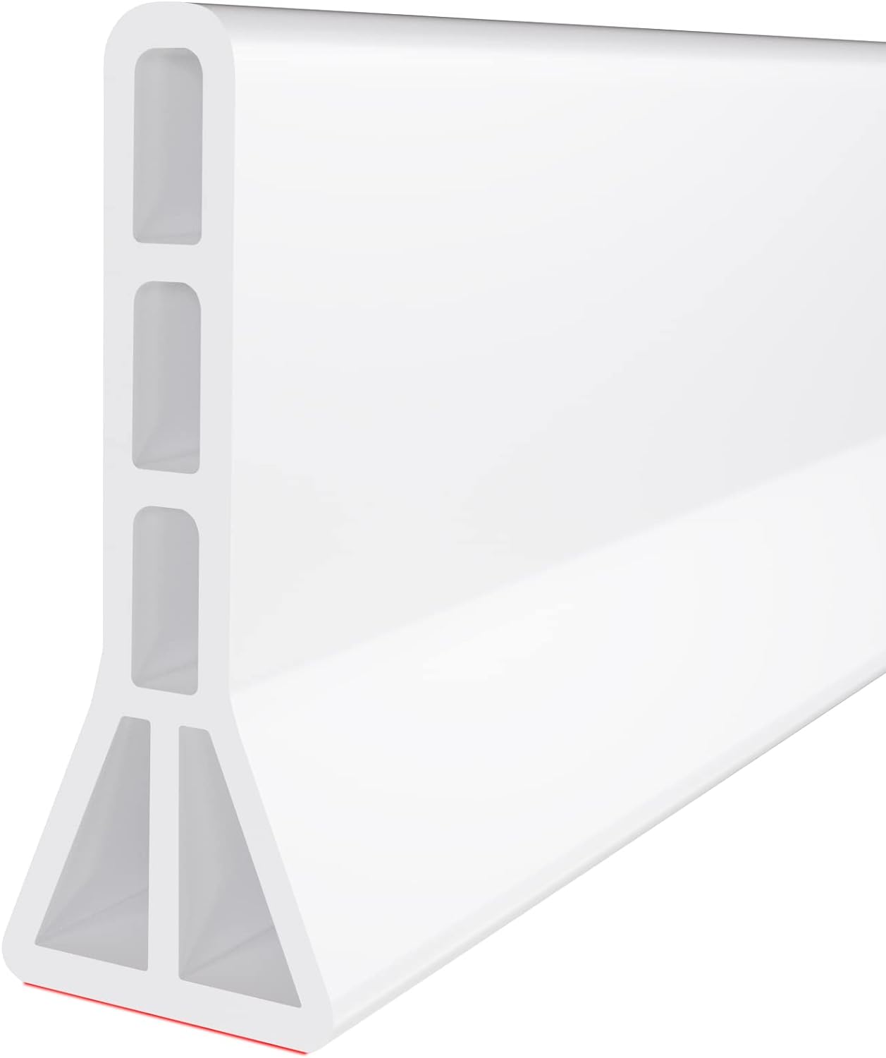 Raycity 59" Collapsible Shower Water Splash Guard - High Threshold Water Dam for Curbless Shower, Bathroom & Kitchen Barrier (White)