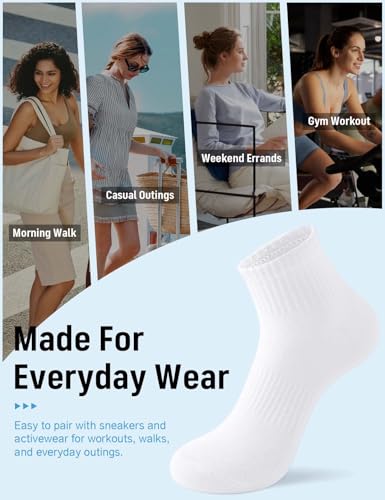 Irisbear Ankle Socks for Women, Cotton Gym Thin Running 5 Pairs