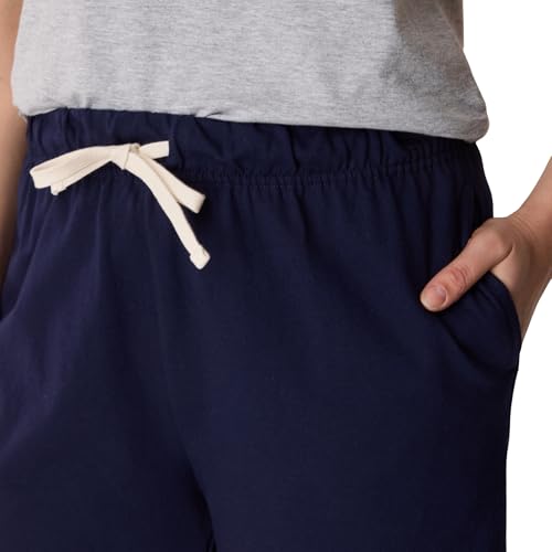 Women's Cotton Drawstring Shorts - Athletic Navy, Small