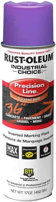 Fluorescent Orange Marking Spray Paint - Rust-Oleum 12 Pack, 17 Oz Inverted Solvent-Based
