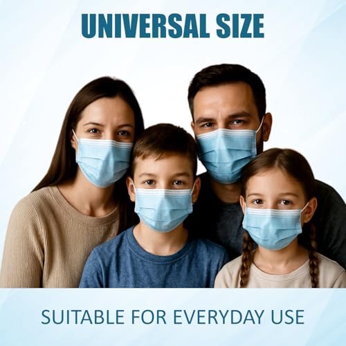 Disposable Face Masks, Medical Grade 3 Ply Protection for Adults - Comfortable, Soft, Breathable, 3 layer