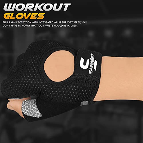 Lightweight Microfiber Workout Gloves for Weight Lifting - Large Black