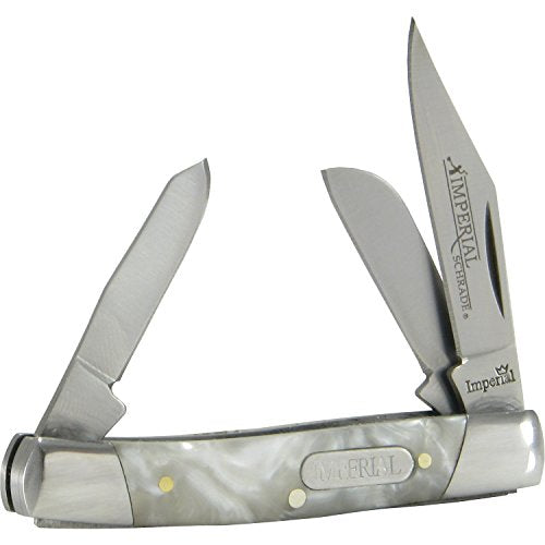Stainless Steel 3-Blade Pocket Knife - 6.9" Overall Length