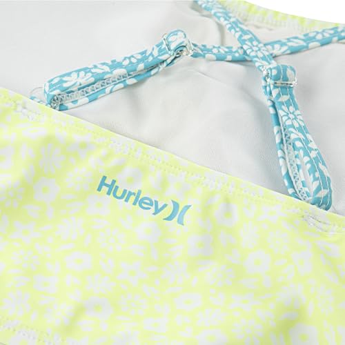 Hurley Girls' 1-Piece Cut Out Swimsuit - Turquoise Waves / Cool Matcha