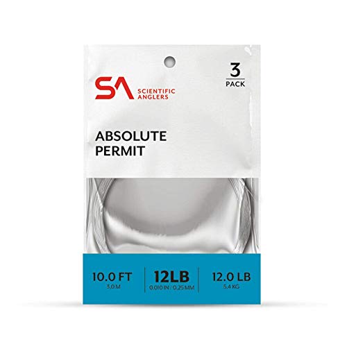 Scientific Anglers Absolute Permit Leader 3 Pack - Clear / 16lb Specialty Taper