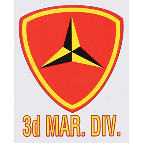 Marine Corps 3rd Division Decal Sticker - 4x2.75 Inches