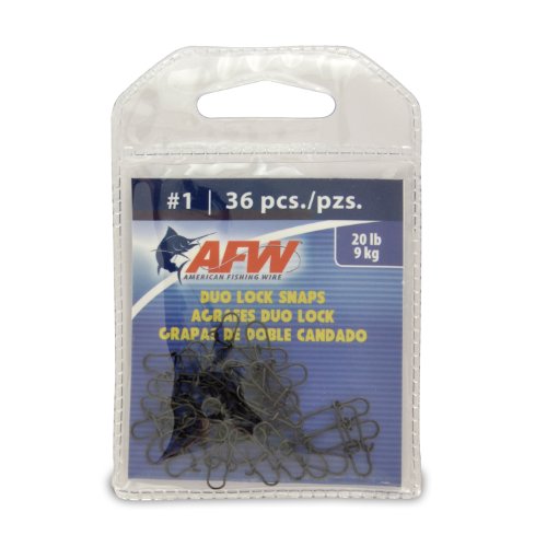 Duo Lock Snaps - 36 Pieces, 20 Pound Test, Black