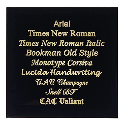 Personalized Black Brass Trophy Award Name Plates - 2.5" W x 1" H