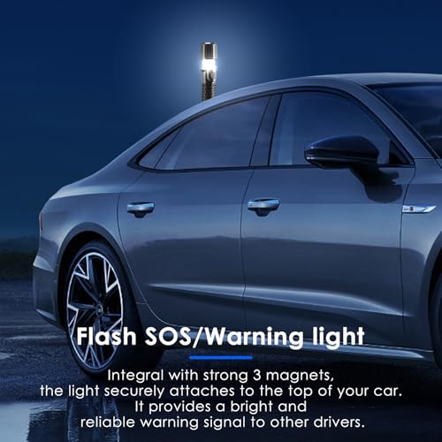 LED Hand-Powered Flashlight - Waterproof, Magnetic Base, 3 Modes