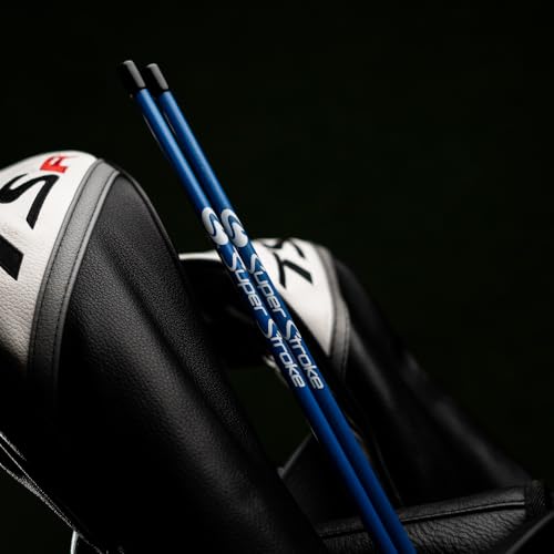 SuperStroke Golf Alignment Sticks 45" Fiberglass Rods, Full Swing Training Aid Kit, Help's with Posture Correction and Shot Accuracy, Blue (Set of 2)