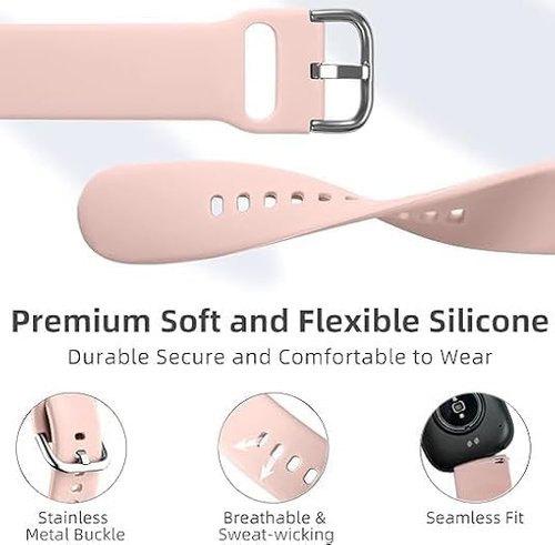 Xininyia GloryFit Smart Watch Bands, 22mm Watchbands for GloryFit T80 T70 T60 T50 P99 P98 Smartwatch, Soft Silicone Adjustable Straps Replacement (8-PACK) (Not Fit for GloryFit Other Models)