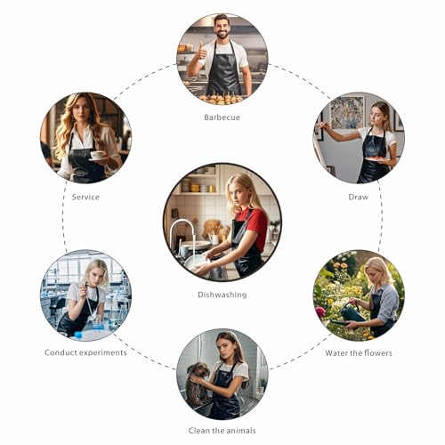 GoldPig Heavy-Duty Waterproof Apron, Chemical Resistant Rubber Vinyl for Industrial, Lab, Kitchen, Butcher & Grilling (40")