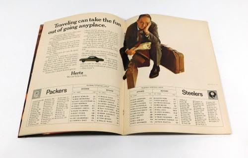1967 Pittsburgh Steelers vs Green Bay Packers NFL Program