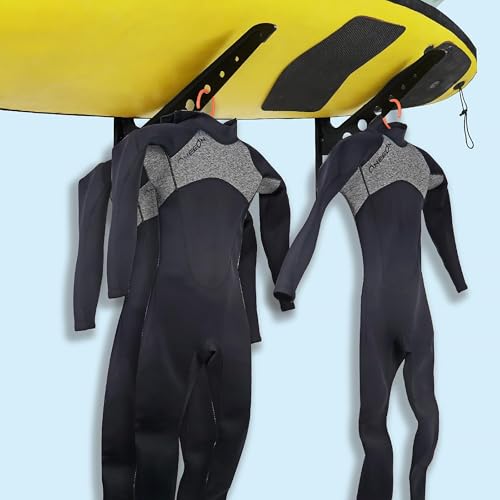 Adjustable Surfboard Rack Wall Mount - 4 Layer Black