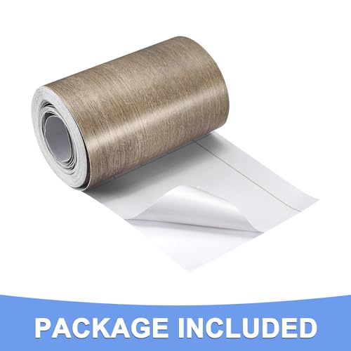 Wood Grain Repair Tape - 1 Pack Self Adhesive Wood Tape Fits for Tables Doors Window Floor Furniture Renovation - PVC Durable Multi-Use Adhesive Patch - (4-inch x 16-ft Grey)