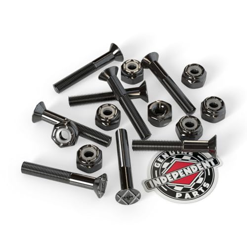 Independent 1.5-inch Phillips Skateboard Hardware Cross Bolts - Black