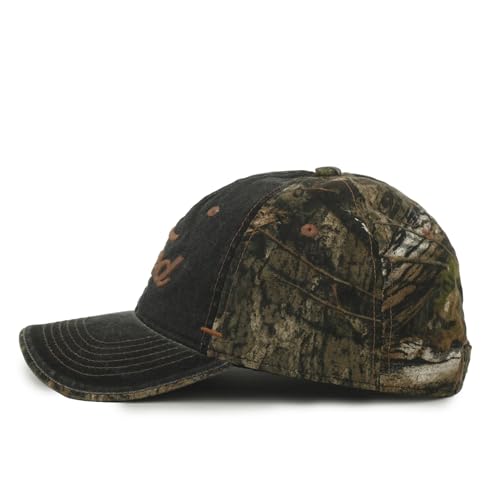 Ford Black Mossy Oak Country DNA Camo Baseball Hat - Outdoor Cap