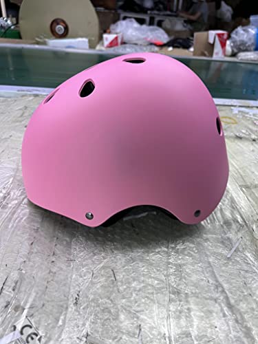 Adjustable Kids Helmet with Knee, Elbow & Wrist Pads - Pink, Small (3-8 Years)