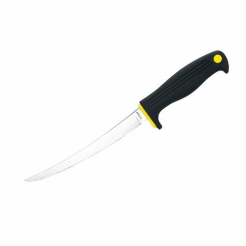 Kershaw 7" Clearwater Fish Fillet Knife, Black, 7 Inch Fixed Stainless Steel Blade, Trailing Point Blade Tip, Includes ABS Sheath, Fishing Fillet Knife for Medium Salt and Fresh Water Fish