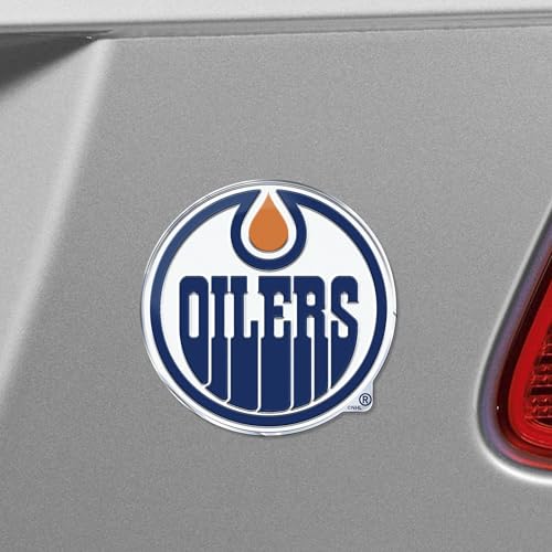 Aluminum Color Auto Emblem - Edmonton Oilers
