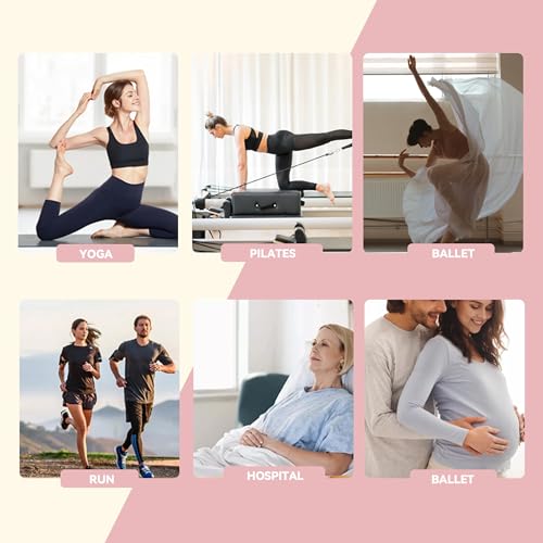 Non-Slip Pilates Socks with Grips for Yoga, Barre & Ballet - Heart Pattern