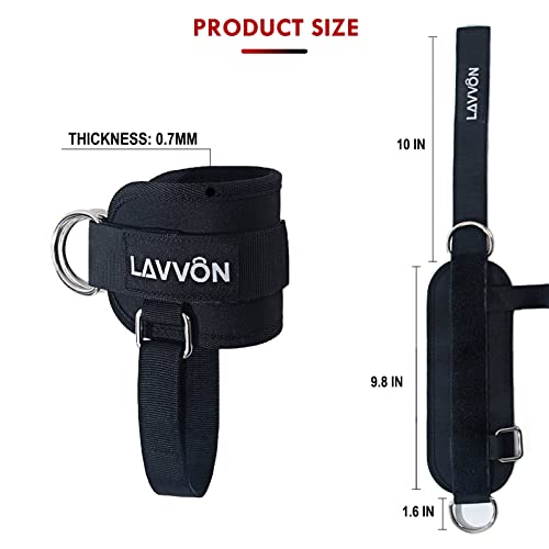 Adjustable Padded Ankle Straps for Cable Machines - Glute Kickback Workout