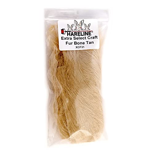Hareline Extra Select Synthetic Craft Fur Bone Tan for Fly Tying Streamers & Saltwater Flies