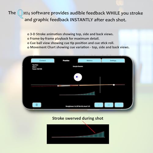 QMD4 Pool Stroke Trainer with 3D Analysis & Feedback