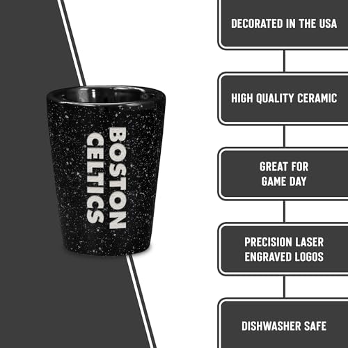 NBA Boston Celtics 2oz Ceramic Shot Glass - Black