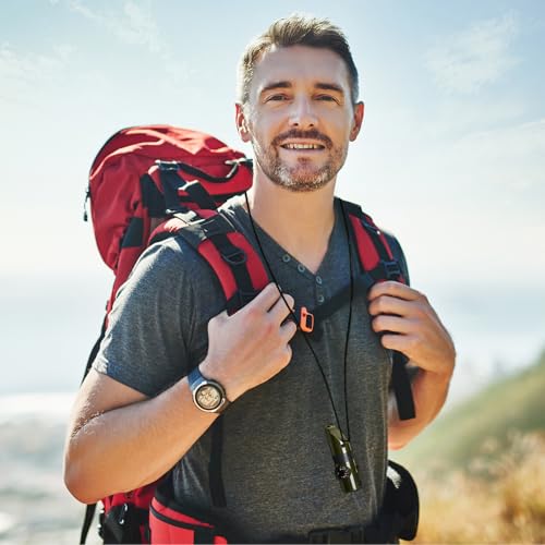 7-in-1 Emergency Survival Whistle with Lanyard - Outdoor Tool