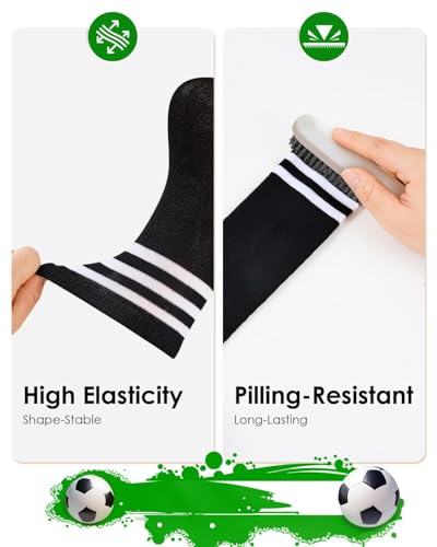 Kids Soccer Socks - Baseball Socks for Boys & Girls, 3-6 Years - Rose White
