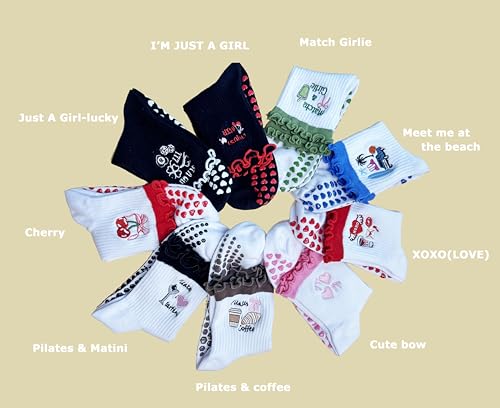Cute Women’s Pilates Grip Socks - One Size / 1 Pack - I'm Just a Girl