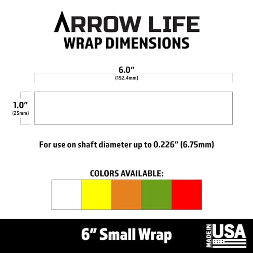 6-Inch Arrow Wraps 12 Pack for Archery - White, High Visibility Fletching Accessories