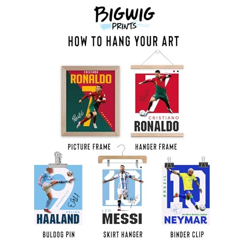Soccer Posters Set of 9 - Unframed 8x10 in for Boys Bedroom