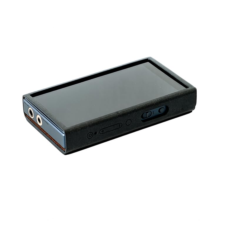 MITER Handcrafted PU Leather Case for FiiO M21 Navy Blue, Korea Made, Steel Frame Protection