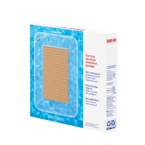 Jumbo Clear Waterproof Adhesive Bandages - 6 Count
