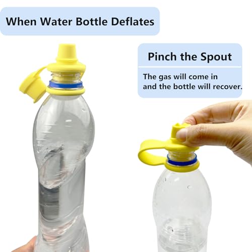 Silicone Toddler Water Bottle Spout Adapters - No-Spill Sippy Cup Top - 5 Pack