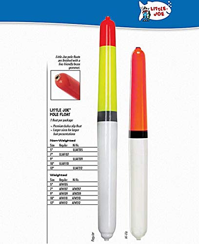 High Visibility Weighted Pole Floats - 10 Inch