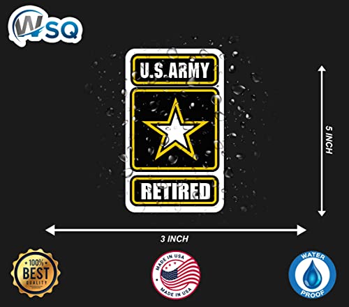 United States Army Retired Vinyl Decal Sticker - 5 Inch