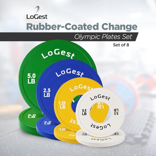 Logest Fractional Weight Plates Set 0.5LB to 5LB for Olympic Barbell Training