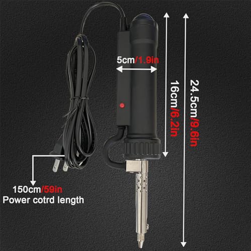 Electric Solder Sucker Vacuum,Automatic Desoldering Pump,Black Desoldering Tool For One-Handed Use And Reliable Suction,Designed for extended use Tin Removal Work Ac110v 30w Desoldering Gun