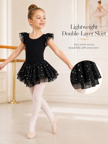 Girls Ballet Leotard with Tutu Skirt - Dance Dress 2-9Y