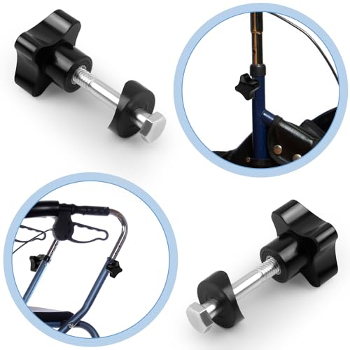 Universal Rollator Walker Replacement Knobs - 2 Sets