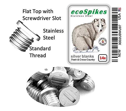Stainless Steel Track and Cross Country Spike Blanks - Silver, 14 Pack