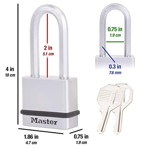 Master Lock M530XTLH Magnum Solid Steel Keyed Alike Padlocks, 1-Pack, 2-Count