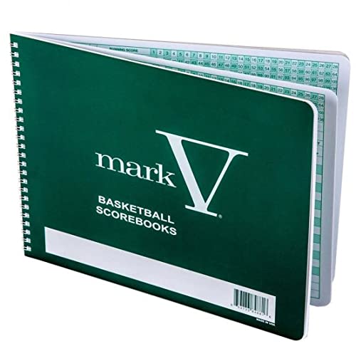 Basketball Scorebook 8.5 x 11 Hardback for 30 Games & 15 Player Positions