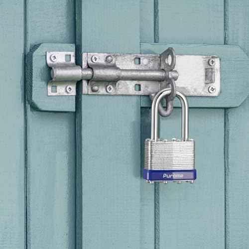 Puroma Lock 6 Pack Padlocks, 2¡± Long Shackle Heavy-Duty Locks with 2 Keys, 40mm Hardened Steel Keyed Alike Padlocks for Sheds, Gates, Fences, Toolbox, Outdoor and Indoor Use£¨Silver£©