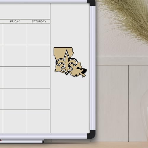 NFL State Shaped Car Decal - New Orleans Saints - 5.5 Inch Team Color