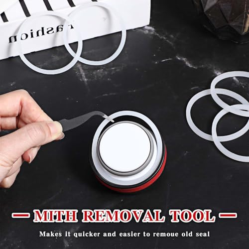 6 Silicone O-Ring Seals for Wide Mouth Water Bottles - 2.2 Inch