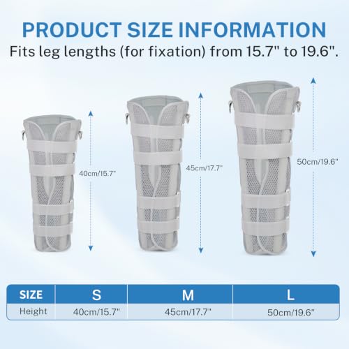 RAWMOCE 17.7" Knee Immobilizer Brace Post-Op Support with Aluminum Stays
